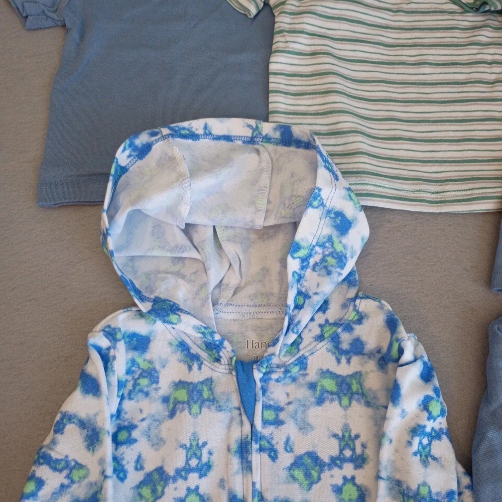 Hanes Baby Ultimate 6 PC Clothing‎ Lot, Jackets & Shirts Blue & Green NWT 18-24M